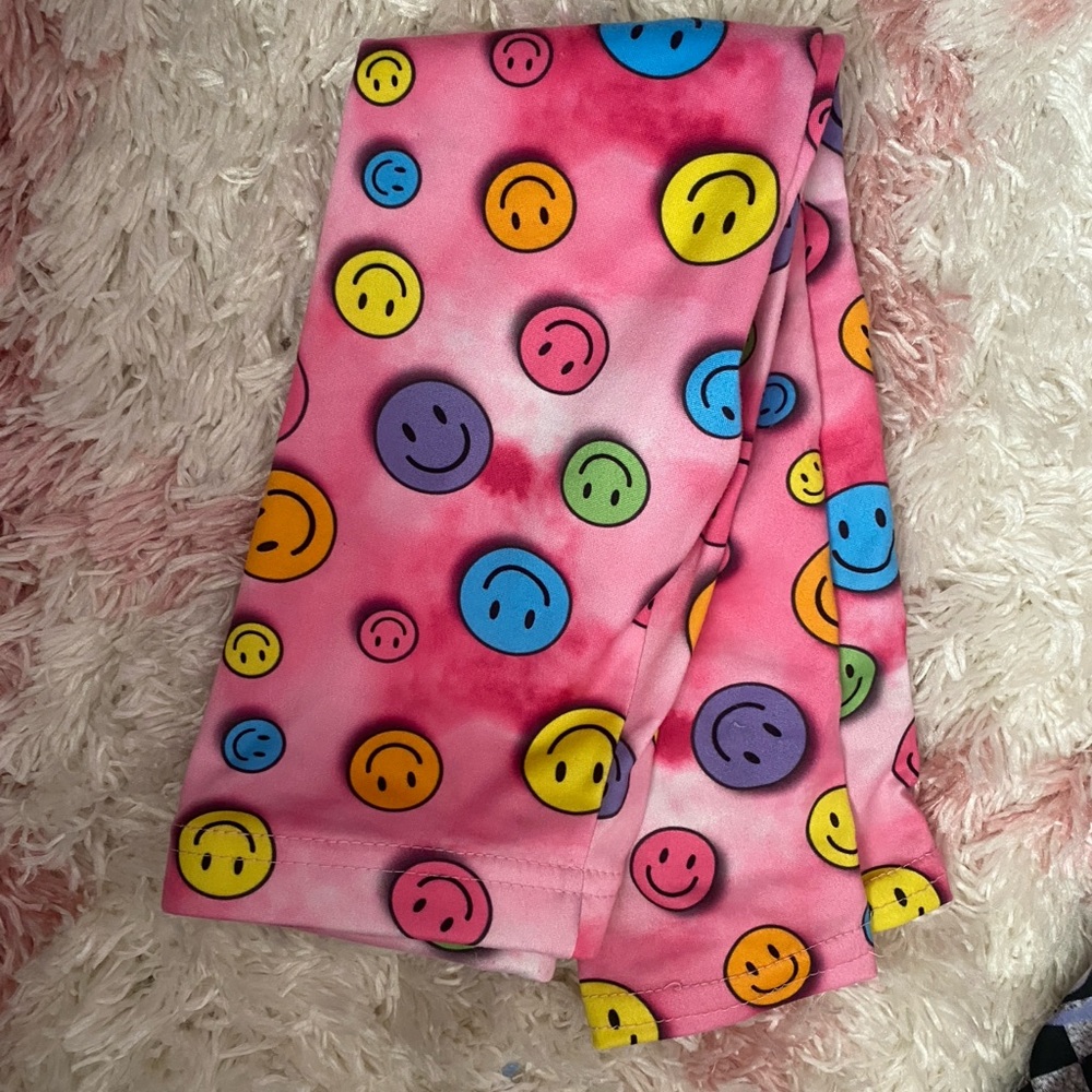 Colorful Smiley Face Kids Leggings